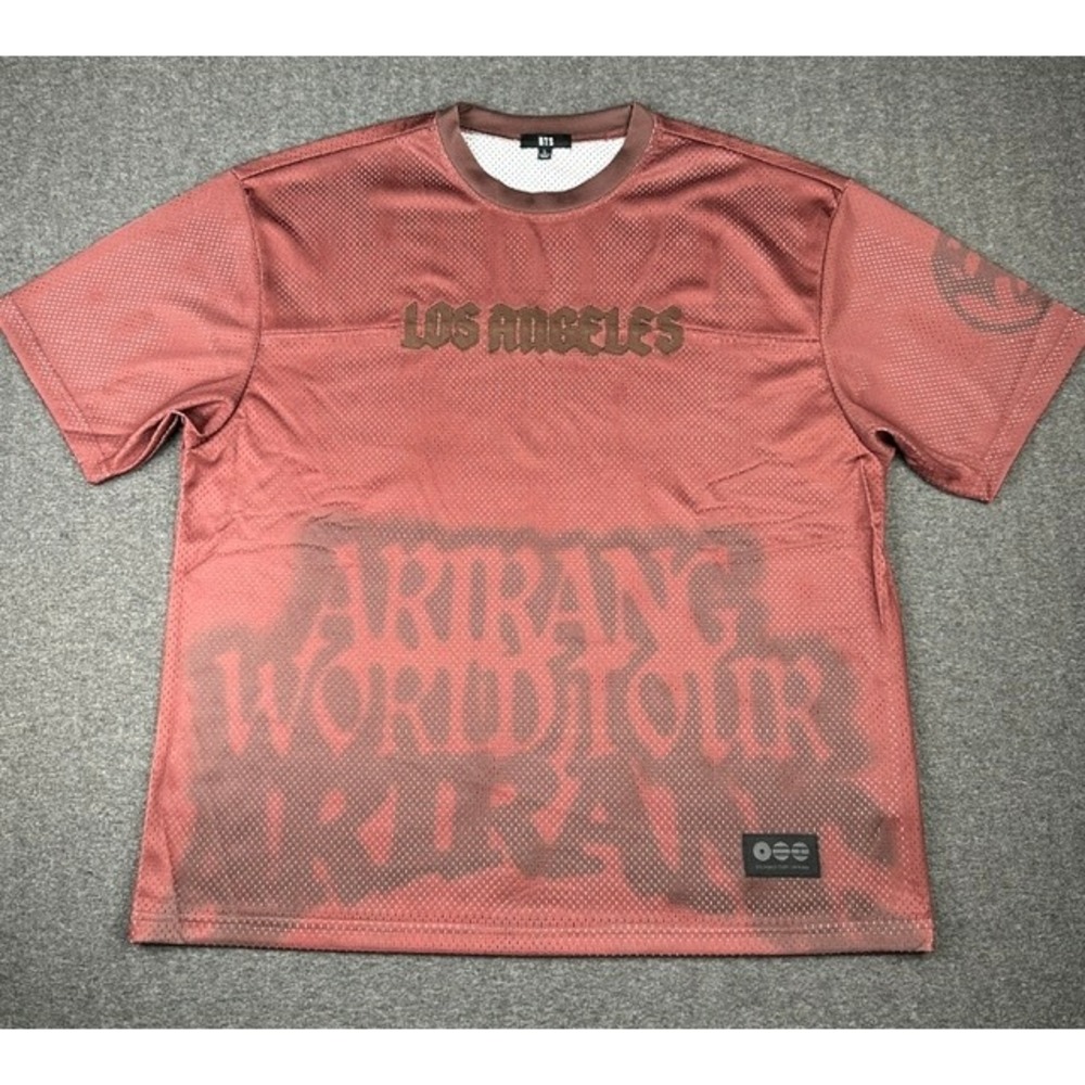 BTS Arirang World Tour City Jersey Los Angeles Exclusive Burgundy Large 26 Shirt